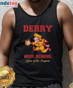 Nice Derry High School Home of the Trappers tank top in vibrant colors, perfect for school spirit and casual wear.