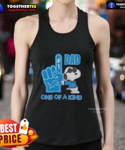 Nice Detroit Lions X Snoopy Dad one-of-a-kind tank top featuring playful Snoopy design for sports fans.