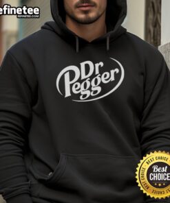 Stylish Nice Dr. Pegger Dr. Pepper hoodie featuring a vibrant logo, perfect for soda lovers and casual wear.