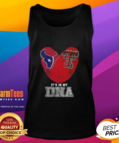 Nice Fingerprints Houston Texans X Texas Tech Red Raiders tank top featuring Its In My DNA design for fans.