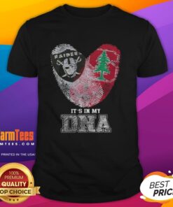 Nice Fingerprints Las Vegas Raiders X Stanford Cardinal T-Shirt showcasing unique design and team spirit.