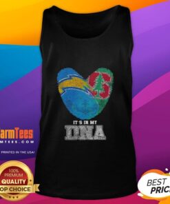 Nice Fingerprints Los Angeles Chargers x Stanford Cardinal tank top showcasing unique design and vibrant colors.