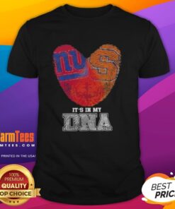 Nice Fingerprints New York Giants X Syracuse Orange T-Shirt showcasing DNA design, perfect for sports fans and alumni.