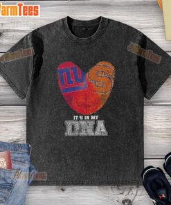 Nice Fingerprints New York Giants x Syracuse Orange T-shirt, 'It's In My DNA' design, showcasing team spirit and style.