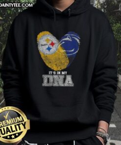 Pittsburgh Steelers X Penn State Nittany Lions hoodie with 'It's in My DNA' and fingerprint design.