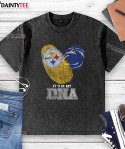 Nice Fingerprints Pittsburgh Steelers X Penn State Nittany Lions T-Shirt showcasing DNA design for sports fans.