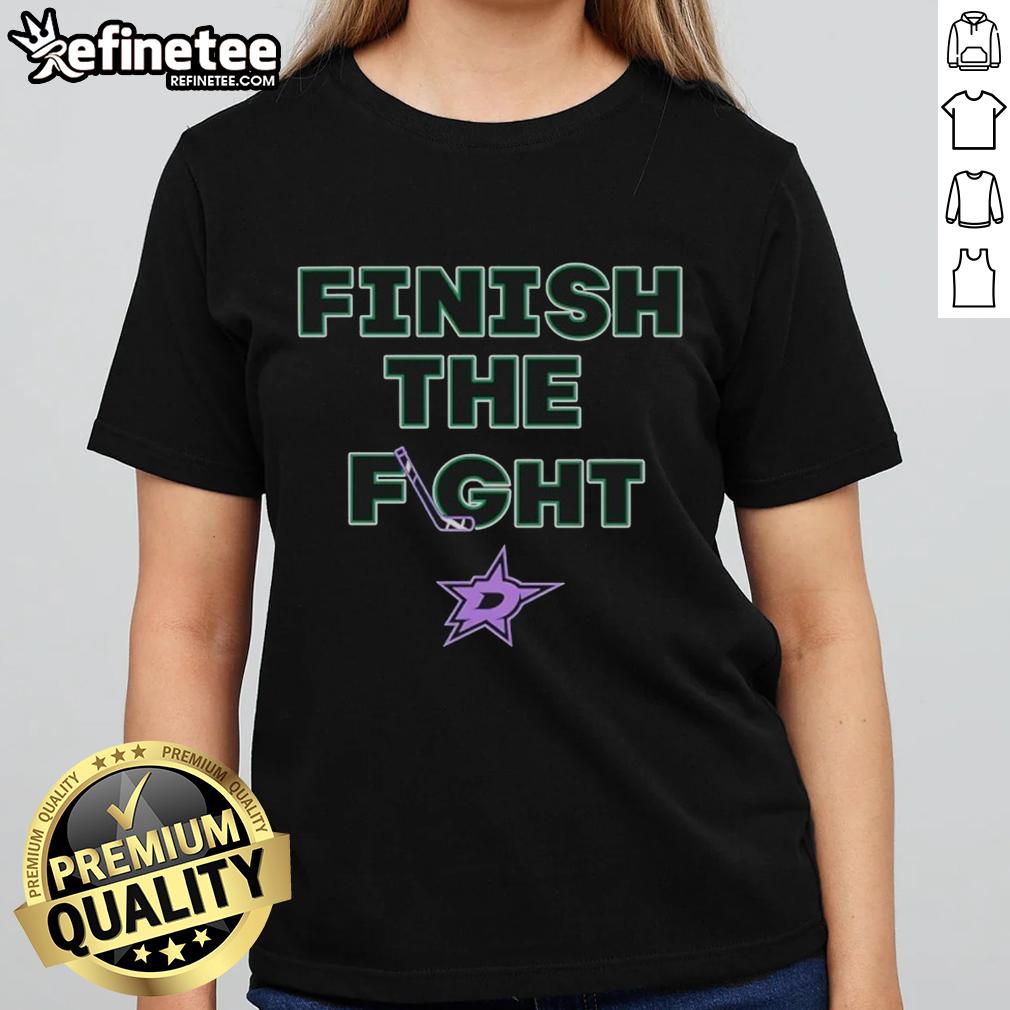 nice-finish-the-fight-dallas-stars-hockey-ladies-tee Dallas Stars hockey ladies tee featuring 'Finish The Fight' design, perfect for fans and stylish game day wear.