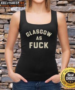 Stylish Nice Glasgow As Fck tank top featuring vibrant graphics, perfect for casual wear and showcasing Glasgow pride.