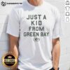 Nice Green Bay Packers Just A Kid From Green Bay T-Shirt featuring bold team colors and graphic design for fans.