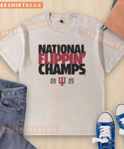 Nice Hoosiers Indiana Football National Flippin Champs washed t-shirt featuring a vibrant design and comfortable fit.