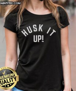 Nice Husk It Up Nebraska State ladies tee featuring a stylish design in vibrant colors, perfect for fans and casual wear.