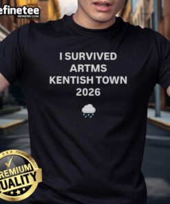 Nice I Survived Artms Kentish Town 2026 T-Shirt featuring vibrant graphics and a stylish design for art enthusiasts.
