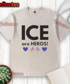 Nice Ice Are Heroes washed t-shirt in soft fabric, featuring a stylish graphic design, perfect for casual wear.