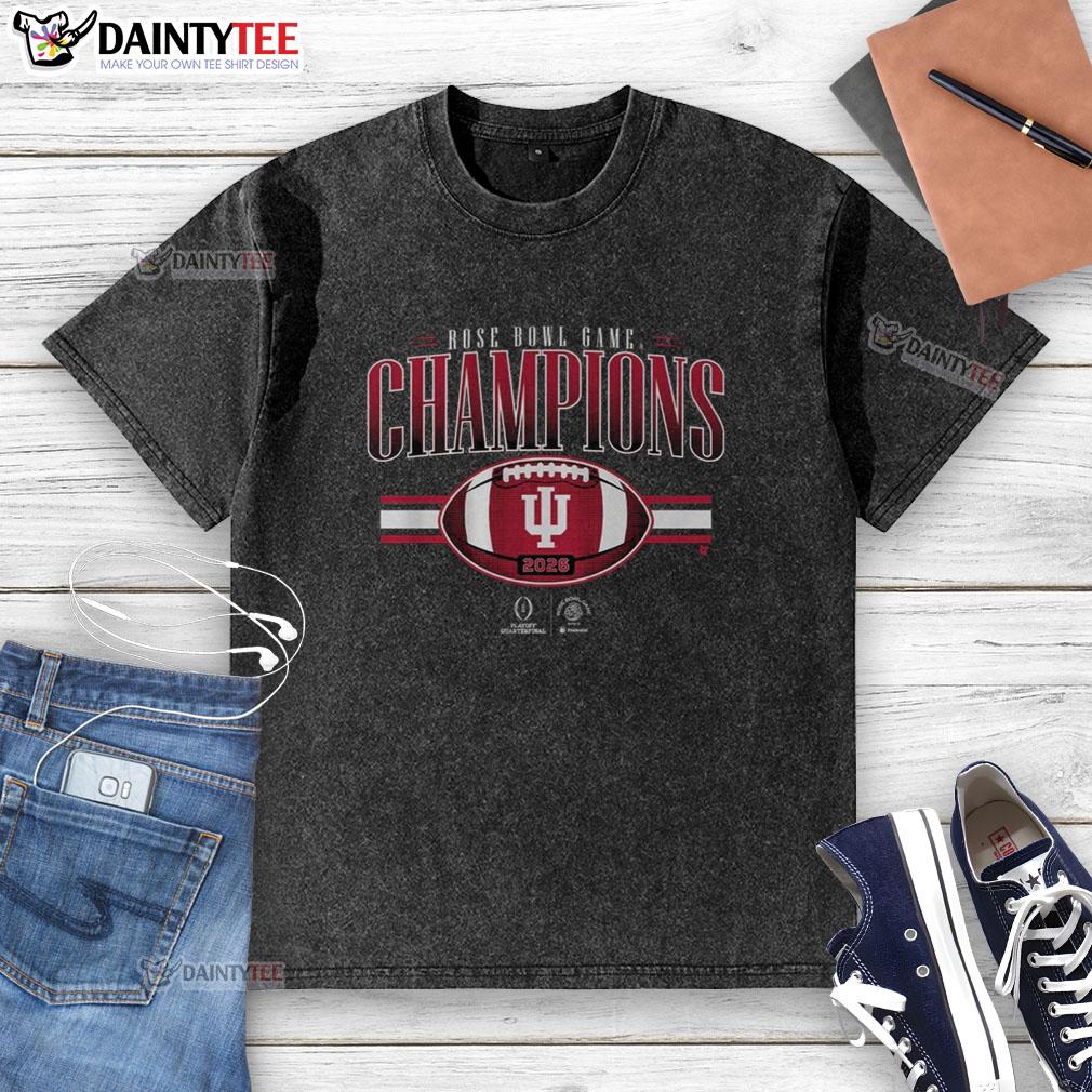 nice-indiana-football-cfp-rose-bowl-champions-washed-t-shirt Nice Indiana Football CFP Rose Bowl Champions washed t-shirt showcasing team pride and celebration.