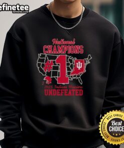 2025 National Champions IU Football sweatshirt featuring Nice Indiana Hoosiers logo, perfect for fans.