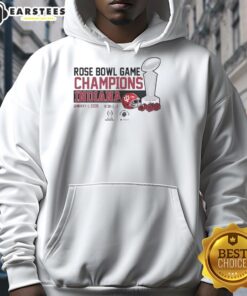 Nice Indiana Hoosiers Football 2026 CFP Rose Bowl Champions hoodie, featuring team colors and logo design.