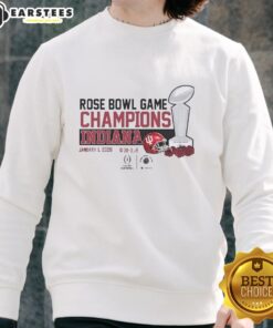 Nice Indiana Hoosiers Football 2026 CFP Rose Bowl Champions Sweatshirt showcasing team pride and championship spirit.