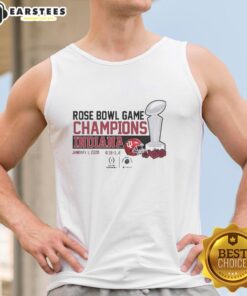 Nice Indiana Hoosiers Football 2026 CFP Rose Bowl Champions tank top showcasing team pride and championship spirit.