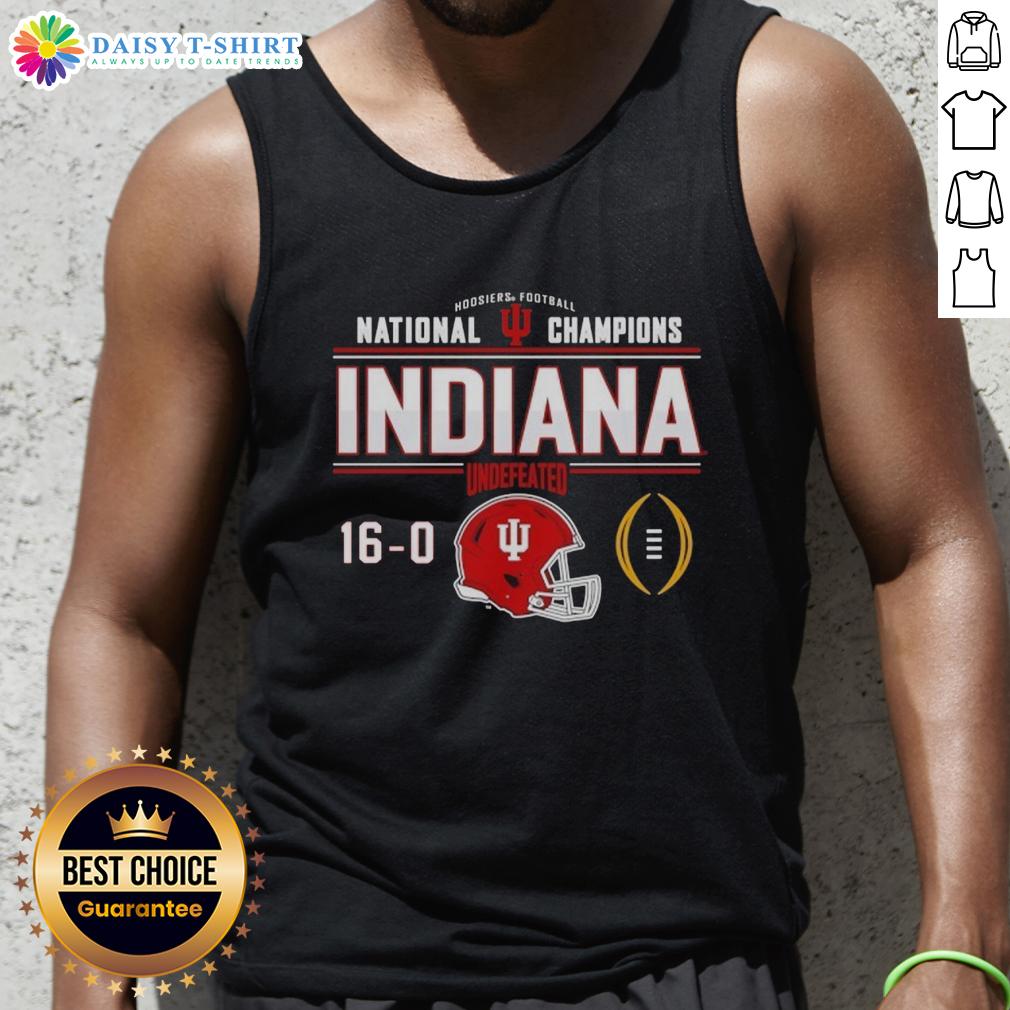 Nice Indiana Hoosiers Football National Champions Undefeated 16-0 Helmet Tank Top Nice Indiana Hoosiers Football National Champions Undefeated 16-0 helmet tank top featuring team logo and vibrant colors.