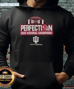 Nice Indiana Hoosiers Perfection 16-0 College Football Playoff National Champions 2025 Hoodie in vibrant colors.