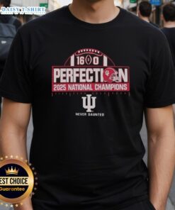 Nice Indiana Hoosiers 16-0 College Football Playoff National Champions 2025 T-Shirt featuring team colors and logo.