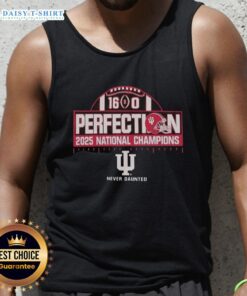 Nice Indiana Hoosiers Perfection 16-0 College Football Playoff National Champions 2025 tank top design for fans.