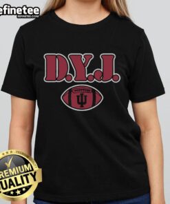 Nice Indiana University Football D.Y.J. Ladies Tee featuring stylish design and vibrant team colors.
