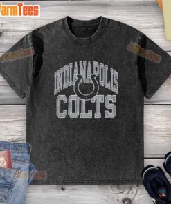 Men's Nice Indianapolis Colts Arch Washed T-Shirt in navy blue, showcasing team logo and comfortable fit for fans.