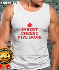 Alt Text: Trendy Nice Insert Cheesy Pipe Bomb Tank Top displayed on a model, perfect for casual summer outfits and statement fashion.
