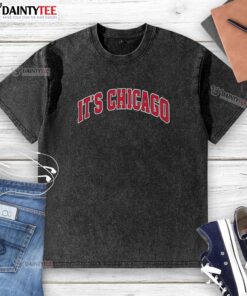 Nice It's Chicago Bulls Washed T-Shirt featuring a vintage design and bold team graphics, perfect for fans and casual wear.