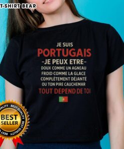 Nice Je Suis Portugais Quote Ladies Tee featuring a stylish design celebrating Portuguese culture in vibrant colors.