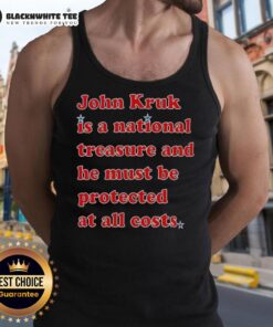John Kruk tank top design celebrating him as a national treasure, emphasizing the need to protect him at all costs.