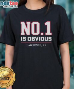 Nice Kansas No. 1 Obvious Lawrence KS Ladies Tee featuring a stylish design perfect for casual wear in Kansas.
