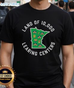Nice Land Of 10000 Learning Centers T-Shirt featuring vibrant design and educational theme for passionate learners.