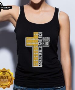 Alt Text: Los Angeles Rams tank top featuring 'I Can Do All Things Through Christ Who Strengthens Me' design.