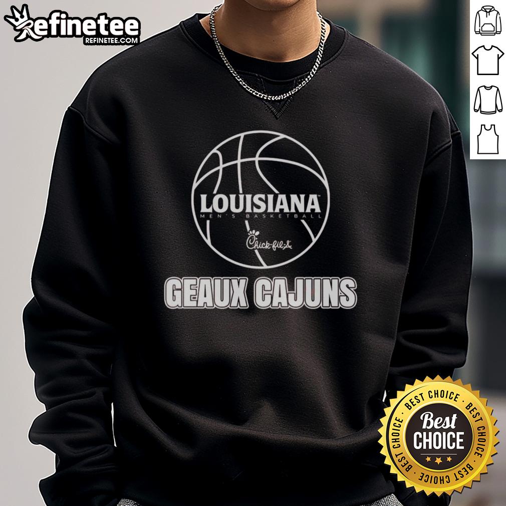 nice-louisiana-ragin-mens-basketball-chick-fil-a-geaux-cajuns-sweatshirt Louisiana Ragin' Cajuns men's basketball sweatshirt featuring Chick-fil-A logo, perfect for fans and supporters.