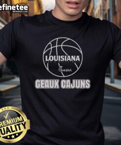 Alt Text: Louisiana Ragin' Cajuns men's basketball t-shirt featuring Chick-fil-A logo, perfect for fans and game day wear.