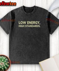 Nice Low Energy High Standards washed t-shirt in soft fabric, perfect for casual wear and everyday comfort.