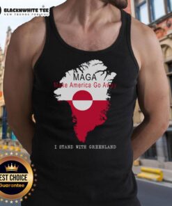 Nice MAGA Make America Go Away Greenland Map Tank Top featuring a vibrant Greenland map design for stylish supporters.