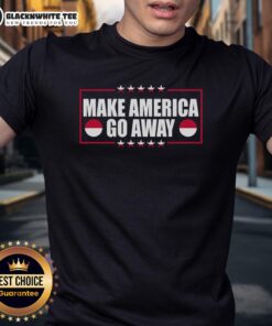 Nice Make America Go Away MAGA Support Greenland T-Shirt featuring bold text design for political statement.