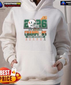 Nice Miami Hurricanes CFP National Champions 2026 helmet hoodie in vibrant colors, perfect for fans and collectors.