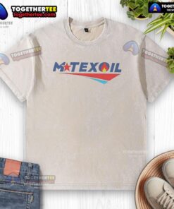 Nice Mtex Oil Landman TV Series logo on a washed t-shirt, showcasing a stylish design for fans of the show.