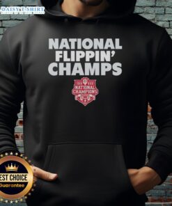 Alt Text: 2025 CFP National Champions Indiana Hoosiers logo hoodie featuring the Nice National Flippin Champs design.