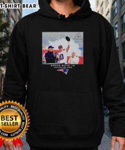 Drake Maye in a stylish New England Patriots hoodie, showcasing NFL team spirit for 2026 season.