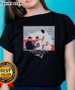 Drake Maye NFL 2026 photo featuring a stylish New England Patriots ladies tee, perfect for fans and fashion lovers.