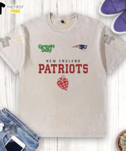 Nice New England Patriots NFL 2026 Super Bowl Green Day washed t-shirt featuring team logo and vintage design.
