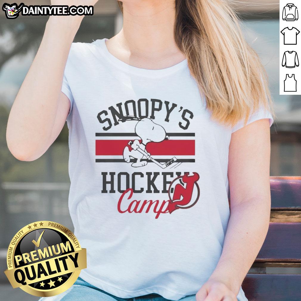 nice-new-jersey-devils-snoopys-hockey-camps-2026-ladies-tee 2026 Ladies Tee for Nice New Jersey Devils Snoopy's Hockey Camps featuring vibrant graphics and team colors.