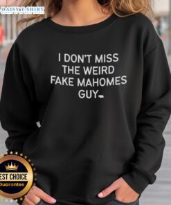 Cozy Nice Old QB Heather sweatshirt featuring a humorous design about the fake Mahomes guy, perfect for football fans.