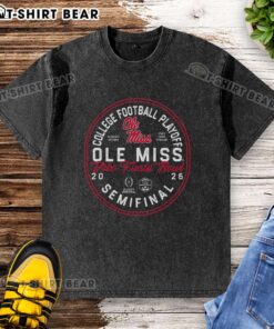Nice Ole Miss 2026 Fiesta Bowl Bound washed t-shirt featuring team colors and logo, perfect for fans celebrating the game.