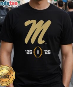Alt Text: Nice Ole Miss Rebels Logo 2025-2026 College Football Playoff T-Shirt featuring bold team colors and design.